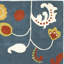 Tapis bleu touffeté à la main Chanler-1788334194