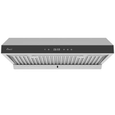 Awoco 36" Stainless Steel 900 CFM Ducted (Vented) Under Cabinet Range Hood with Baffle Filter