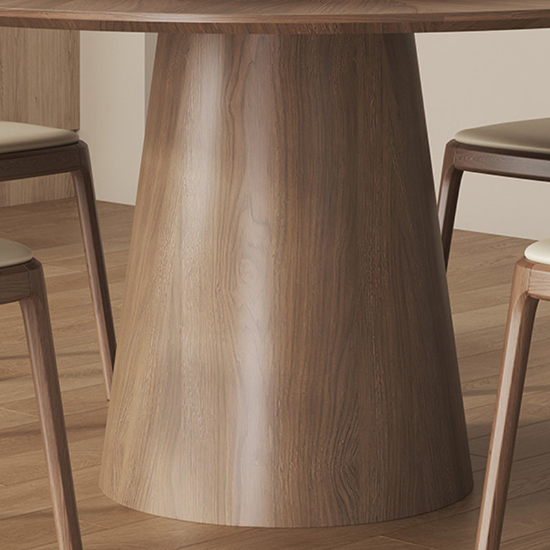 Table de salle à manger ronde en bois massif de style rétro, H 29,5 po x L 59 po x l 59 po