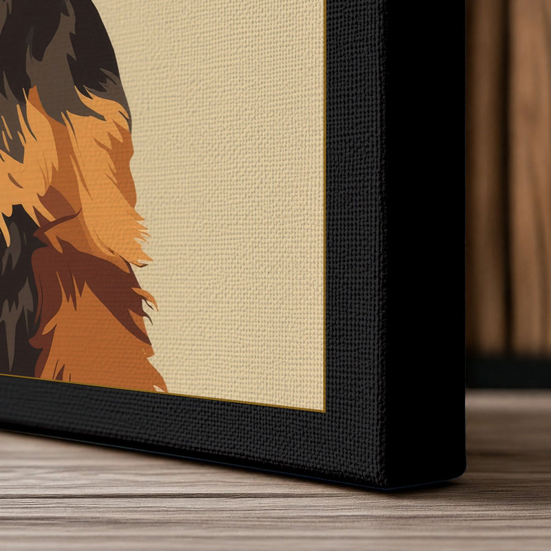Distinguished Terrier Modern - Wrapped Canvas, 24x16 - 61.0 x 40.6 cm, Black Border