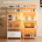 Bakers Rack with Power Outlet, Coffee Bar Table with LED Light, Kitchen Storage Shelf Rack Neishae