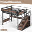 Lit mezzanine en métal avec glissade et rangement pour enfants Titan-133276874