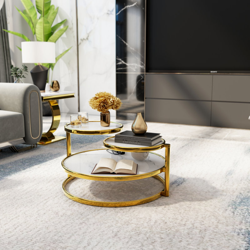 Desdee Glass Top Single Coffee Table