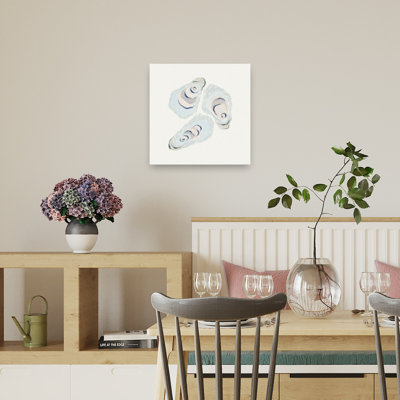 Blue Oysters, impression délicate d'art mural minimaliste