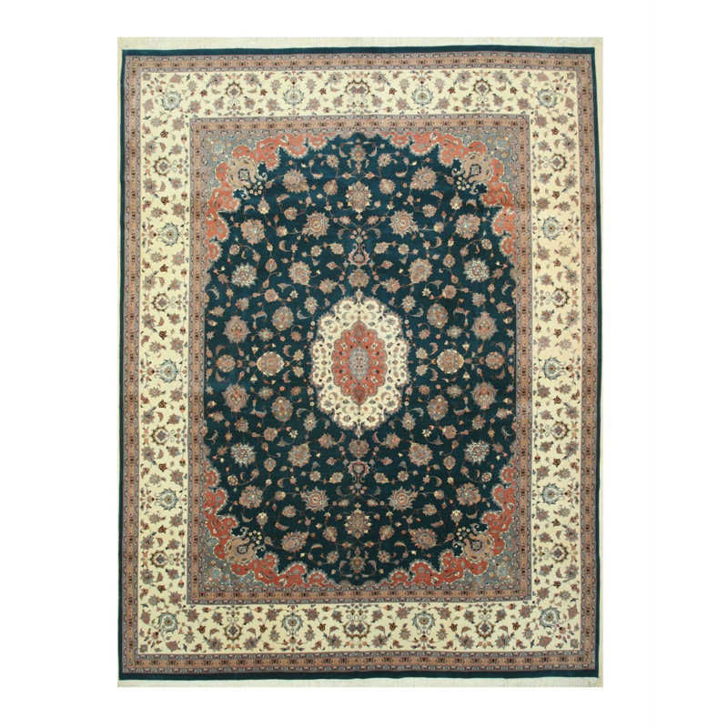 Green Traditional Oriental Pak-Persian Area Rug