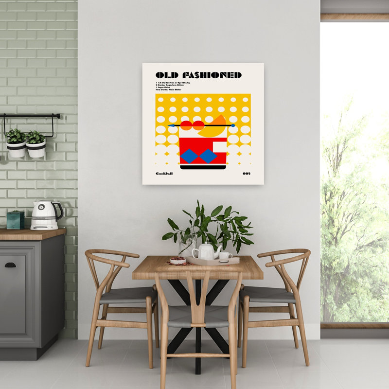 Art contemporain rétro, H 32 po x l 32 po