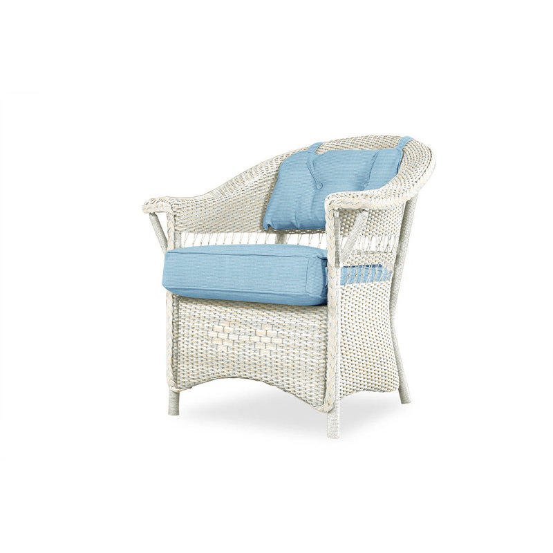 Nantucket Outdoor Dining Armchair, Antique White, Remy Pebble