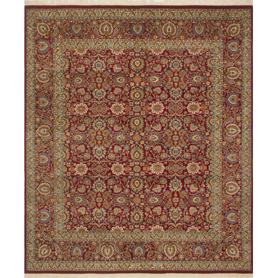 Alcantar One-of-a-Kind 8'1" x 9'8" New Age Rectangle Wool Area Rug in Red