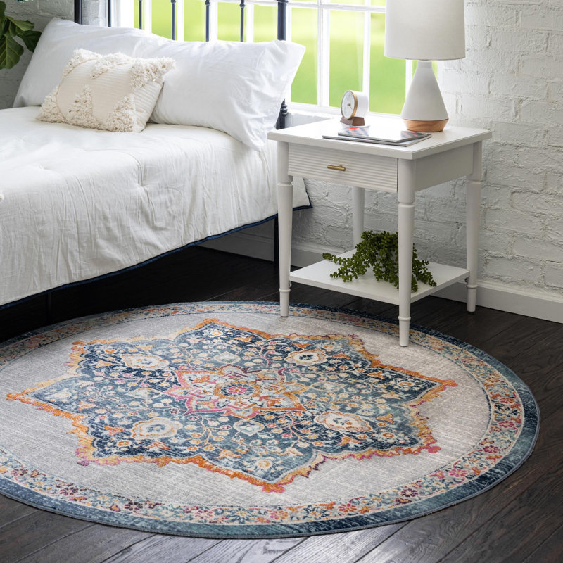 Oriental Indoor Rug, Round 5'1"