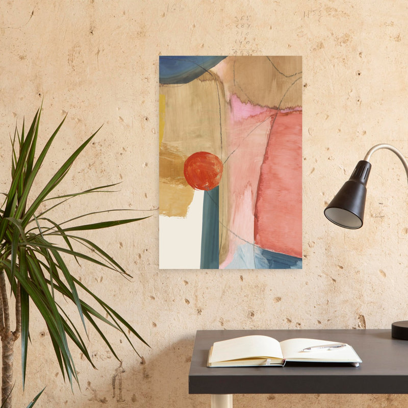 Bright Paper II Abstract Bold Geometric Art, 24" H x 16" W