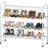 32'' Wide 4-Tier Wire Shoe Rack for Closet, Stackable and Adjustable Shoe Shelf Organizer-152194620