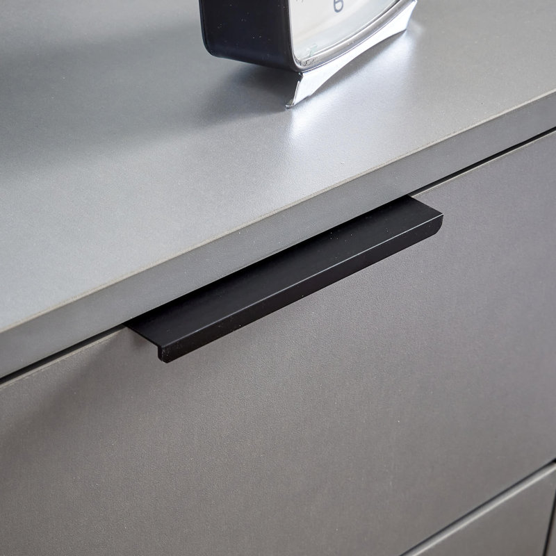 Phoenix 3 Drawer Bedside Table Storage Unit, Grey