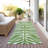 Solstice Green Washable Indoor-Outdoor Rug - -1608364040