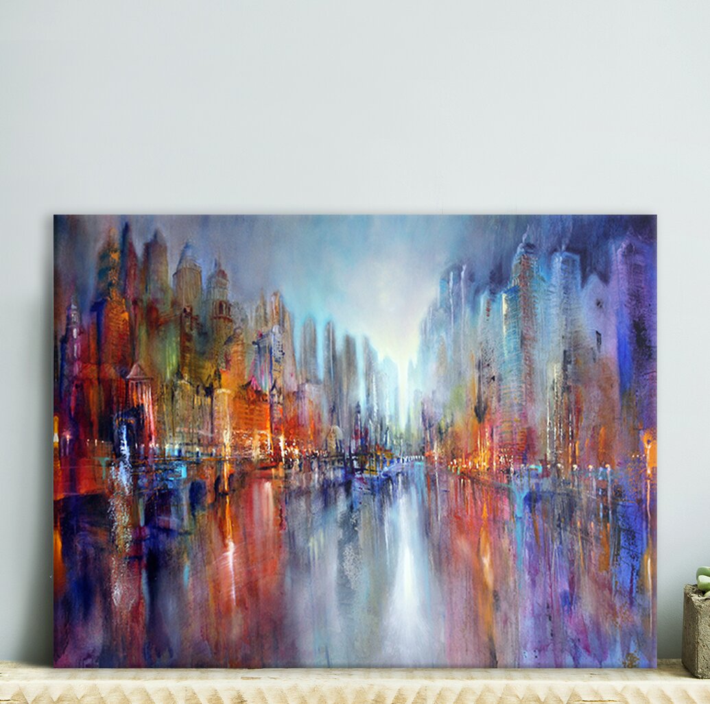 Leinwandbild City on the River von Annette Schmucker