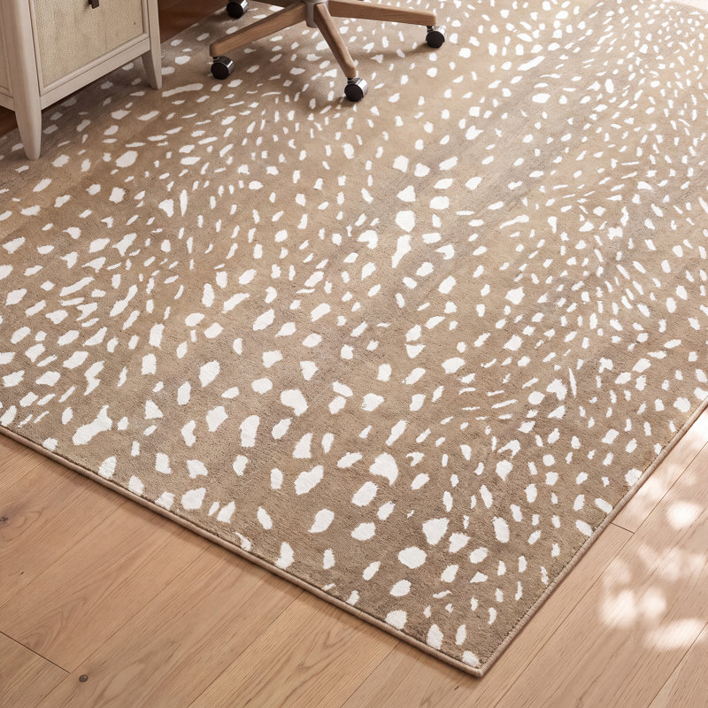 Jona Hand Tufted Light Brown/Tan/Cream Wool Rug, Rectangle 6' x 9'
