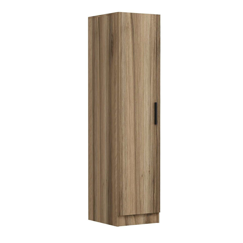Elina Manufactured Wood Wardrobe, 190cm H x 45cm W x 52cm D, Brown