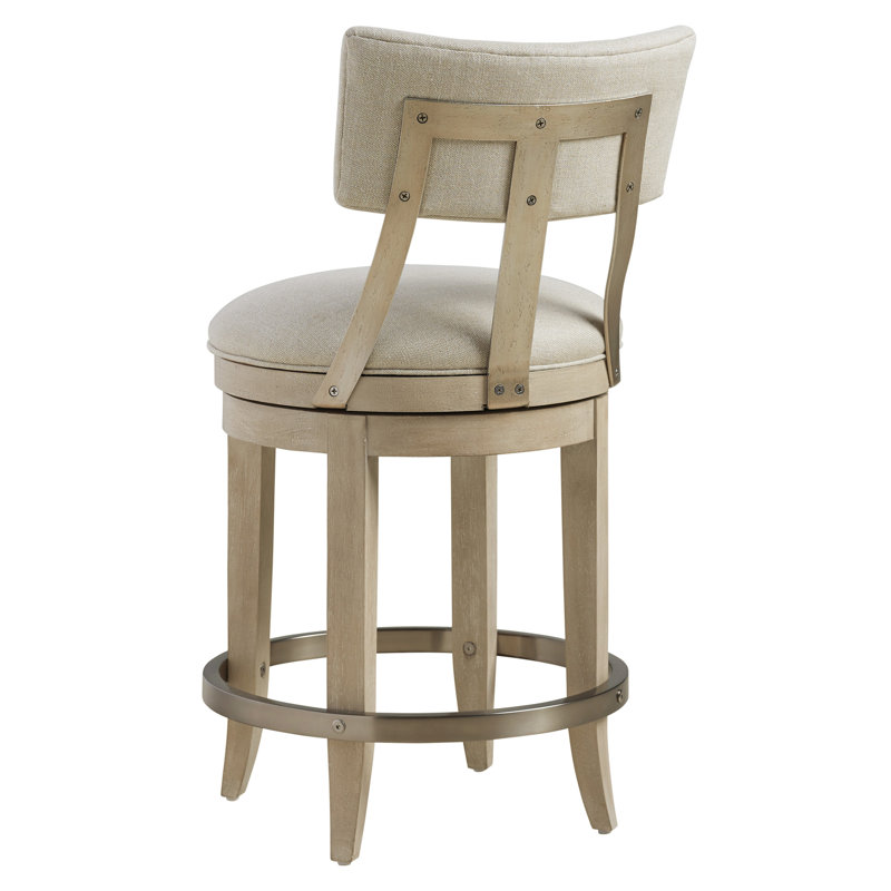 Malibu Swivel Upholstered Counter Stool with Metal Frame, Counter Stool (24" Seat Height)