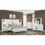 Ensemble de chambre à coucher moderne Abigale 5 pièces pour lit queen avec table de chevet à miroir, éclairage DEL et pied de lit avec rangement, blanc-1871977994-1871977993