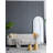28X1x74" Celine Black Arch Body Mirror-1998440219