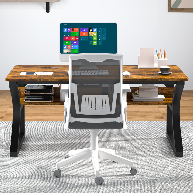 Antawan Commercial Grade Office Computer Desk and Home Office Desk, 29.5" H x 47.2" L x 23.6" W, Black Carbon