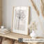 Floral beige, reproduction d'art moderne sans cadre-1842874371