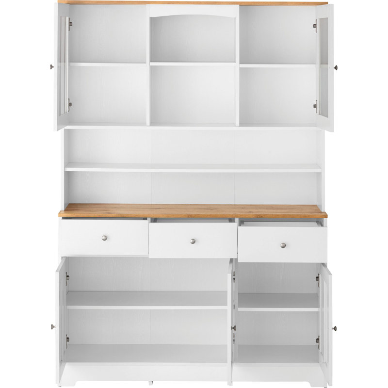 Borgey 128cm Sideboard, White/Oak