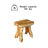 Tabouret de coiffeuse en bois massif Minnick