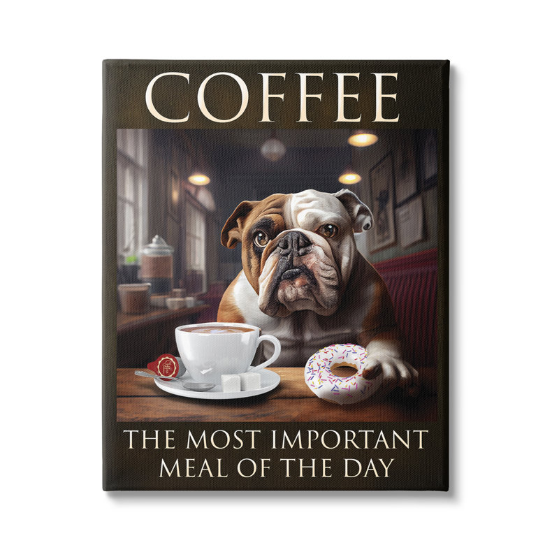 «Red Barrel Studio® Coffee important Meal Dog» par Karen Burke, H 20 po x l 16 po x P 1,5 po