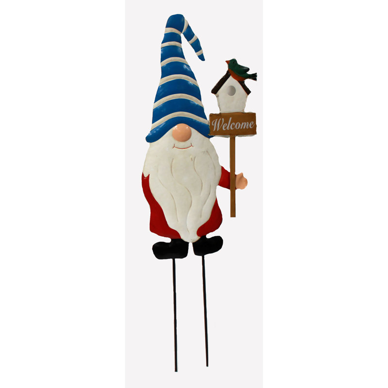 Gnome avec piquet de jardin