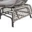 Fauteuil oscillant double avec coussins décoratifs - gris