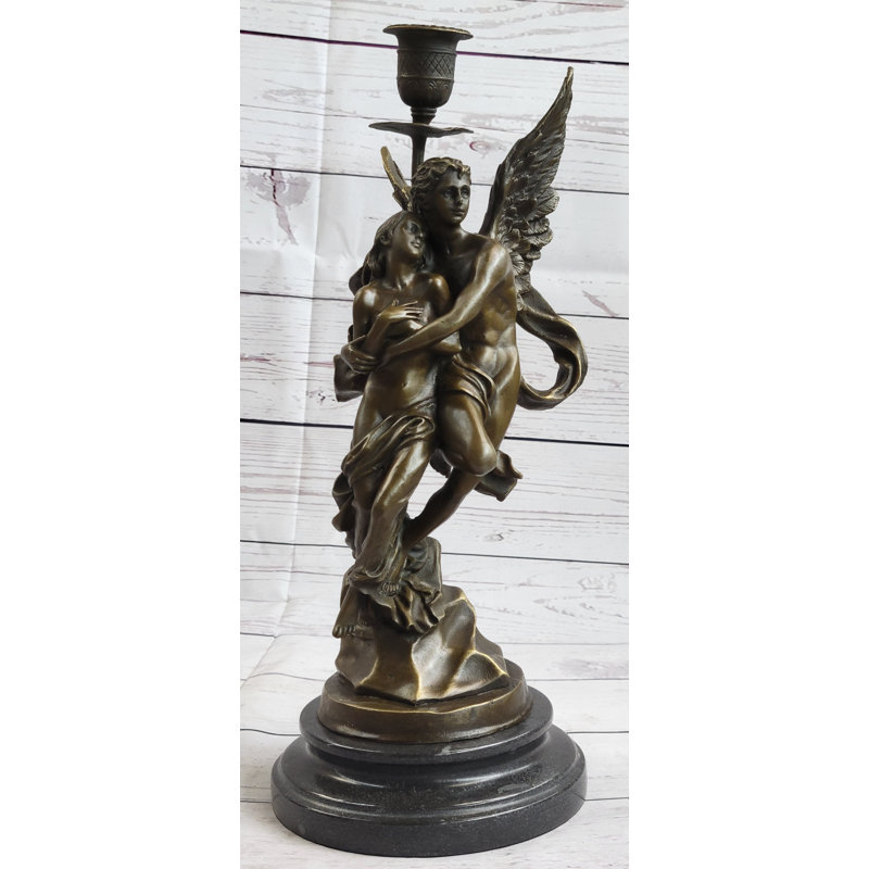 Figurine ange bronze Bursa «Psyché et Éros»