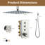 Système de douche thermostatique 3 fonctions à 3 fonctions 12 po-119136730
