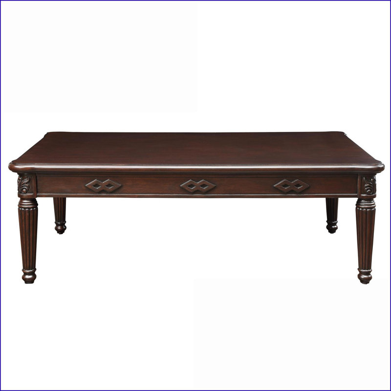 Table basse espresso classique avec pieds tournés - Assemblage facile Polyvalent pour n'importe quelle pièce