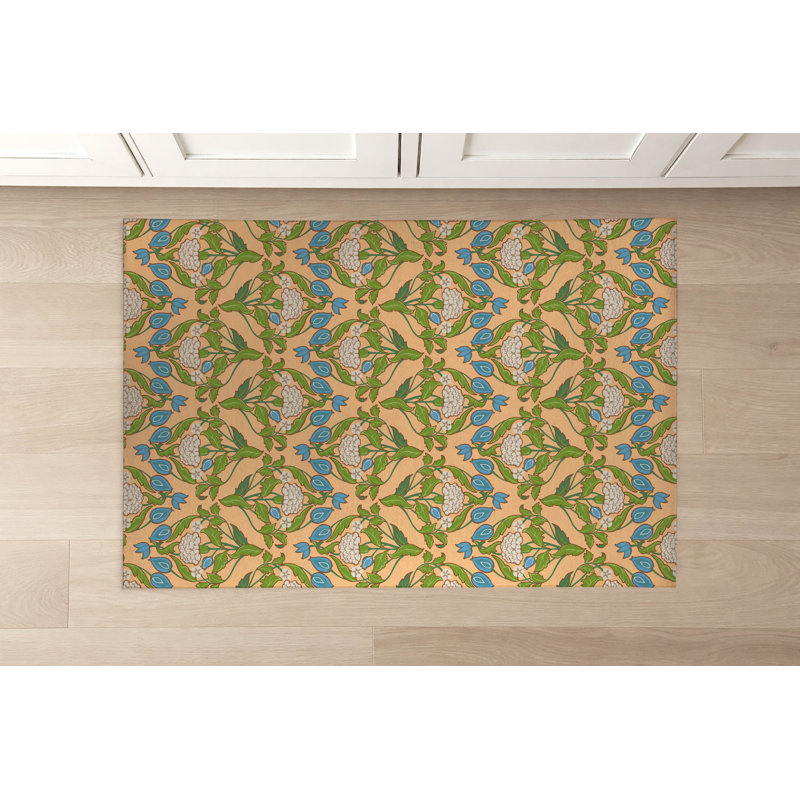 Tapis de cuisine léger Piper, Rectangulaire 2 pi x 3 pi, Jaune