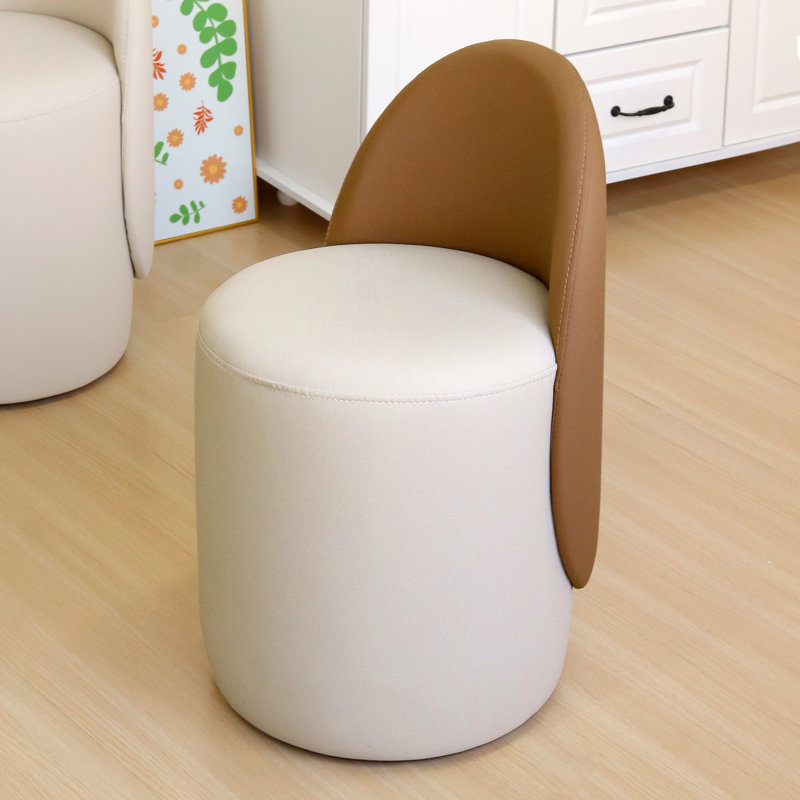 Manufactured Wood Accent Stool, Beige