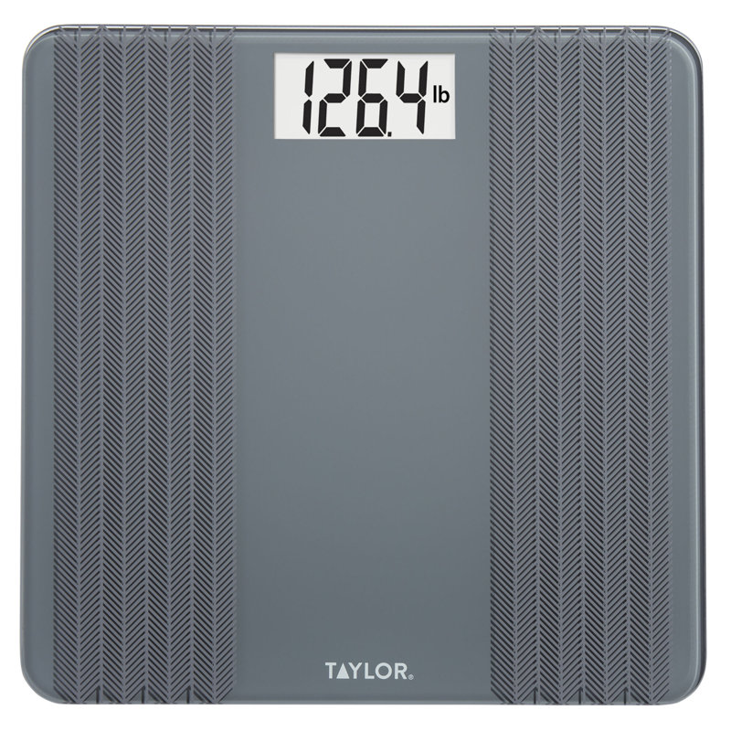 Digital Glass Scale With Textured Herringbone Design
