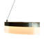 Lustre rond à 1 lumière DEL avec bordure en nickel brossé Edge-Lit