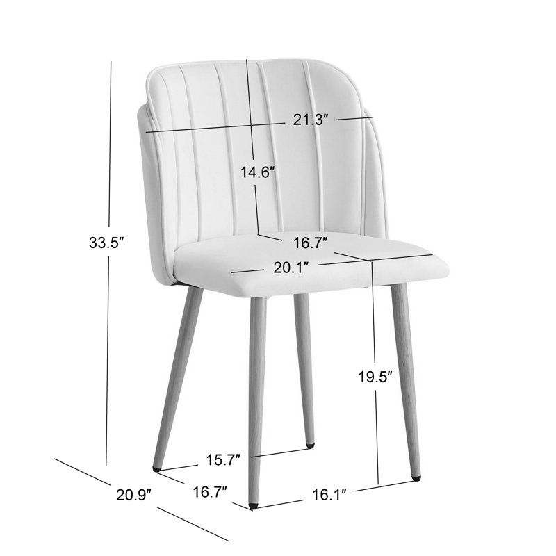 Ensemble de 2 chaises Seema, Beige