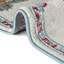 Tapis floral en polypropylène tissé à la machine ivoire / bleu / rouge-1346750484