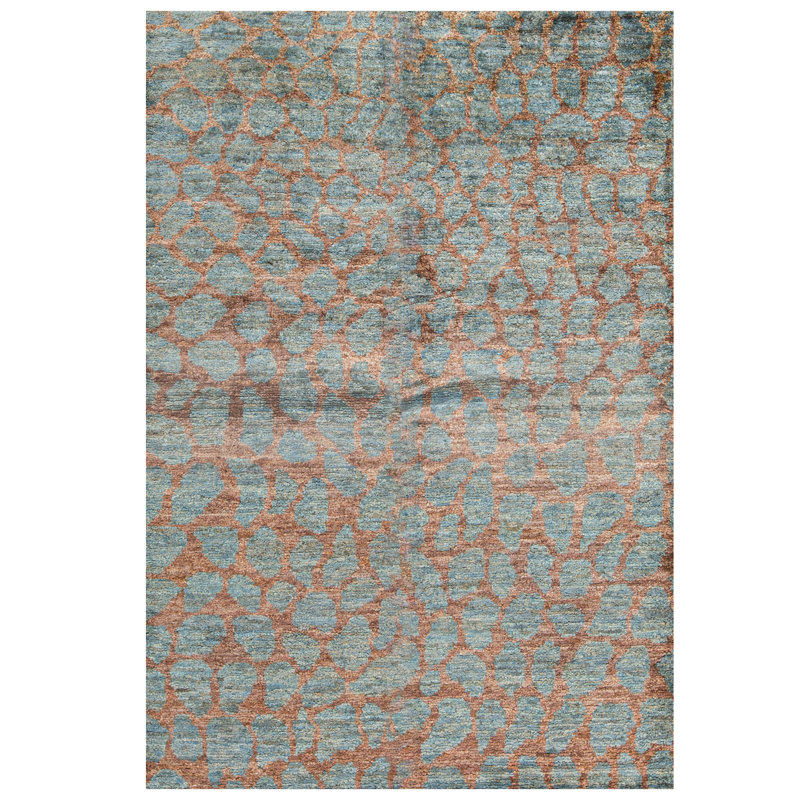 Hand-Knotted High-Quality Blue Area Rug