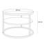 CIRI SLIM Round Coffee Table with Shelf-1395076447