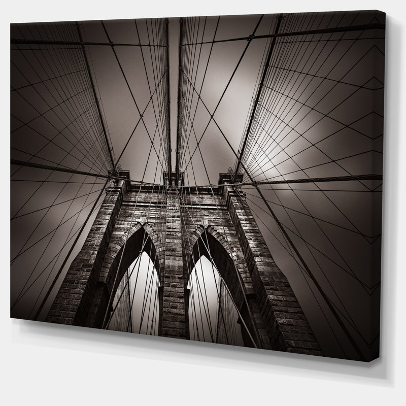 Reproduction de photo sur toile tendue, "brooklyn bridge at, H 12 po x l 20 po