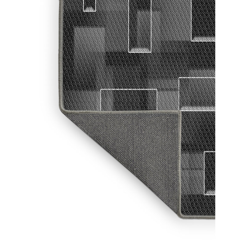 Tapis abstrait gris foncé, Rectangle 2 pi x 3 pi