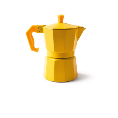 Excelsa coffee maker (moka) Chicco Color aluminium 14 cl yellow