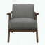 Chaise d'appoint d'inspiration rétro avec finition noyer-536797947