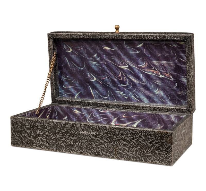Gatsburg Handmade Decorative Box, Gray