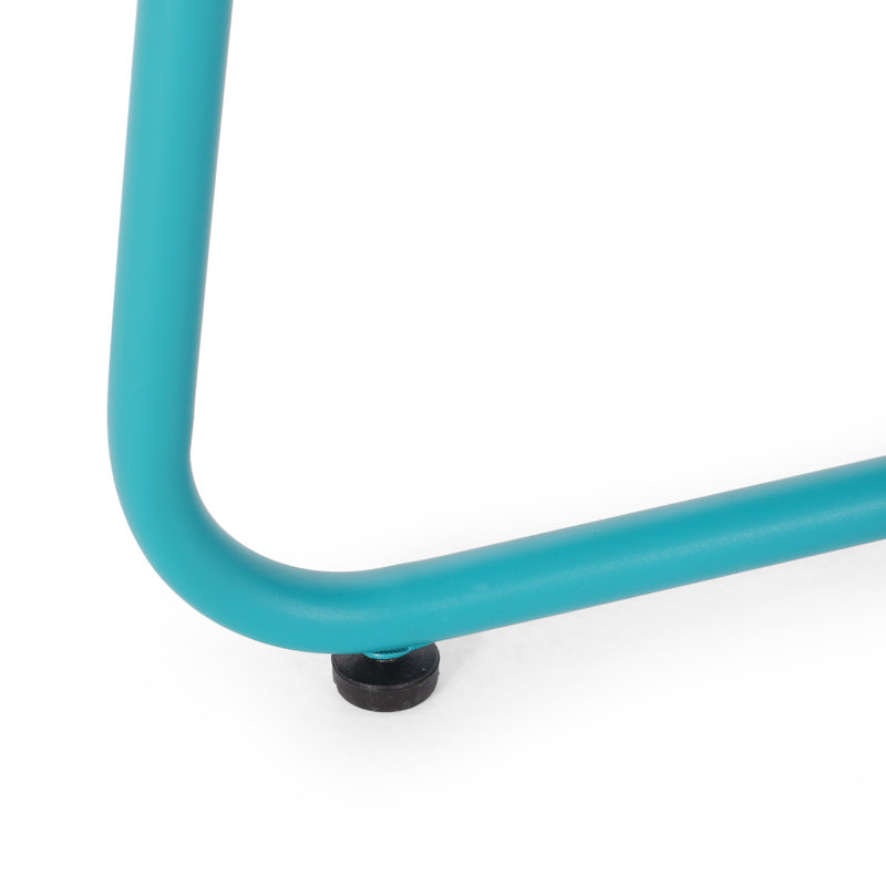 Teal Steel 18" Modern Outdoor Side Table