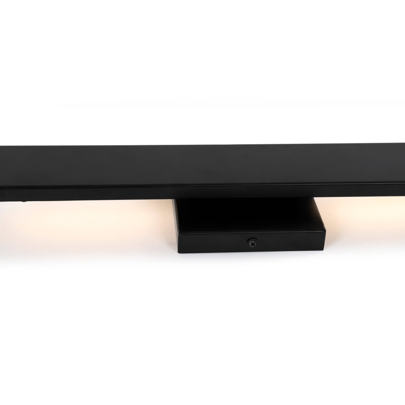 Integrated LED Outdoor 360-Degree Rotatable Dimmable Armed Sconce, 12 W, 16.1" H x 4.6" W x 1.9" D, Matte Black