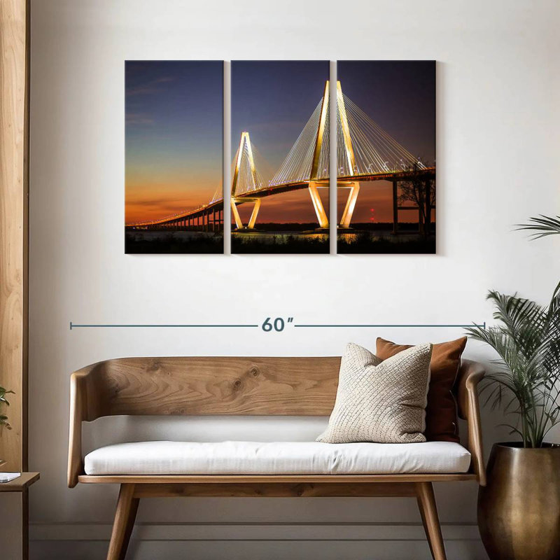 Lilie Arthur Ravenel Jr Bridge Lights, H 28 po x l 45 po