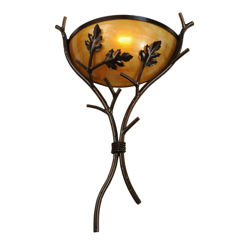 Applique murale 1 lumière en forme de branche de chêne 1 lumière